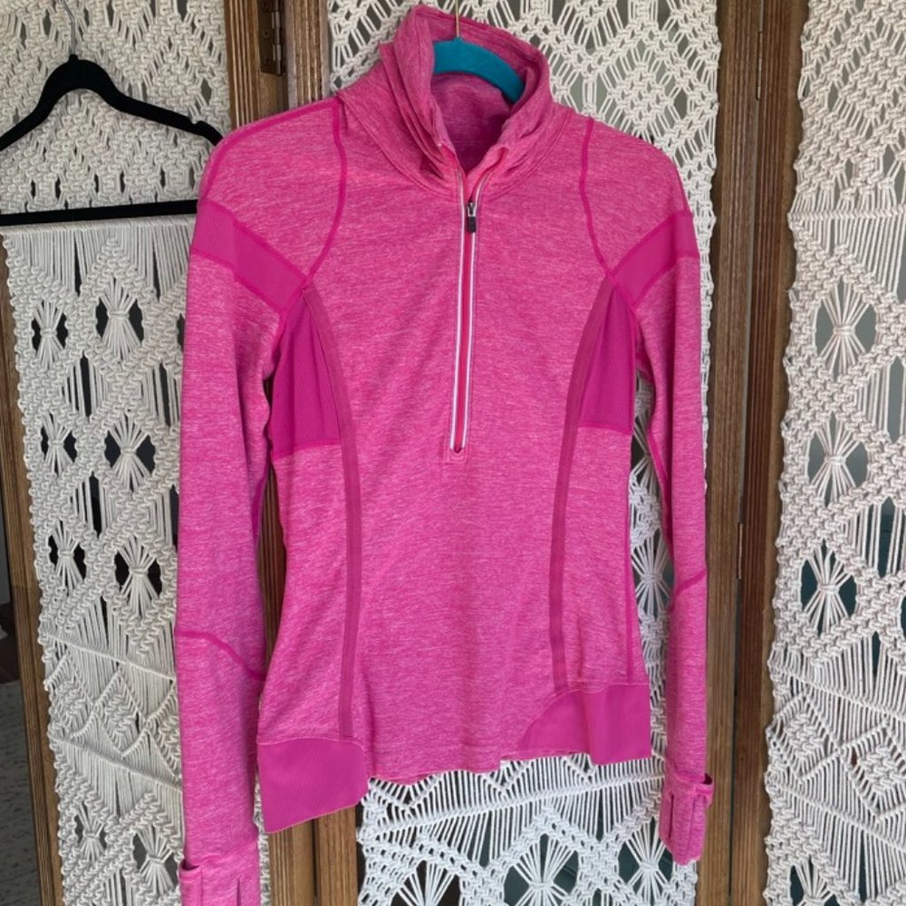 Luluelmon Bright Pink Long Sleeve Running Top